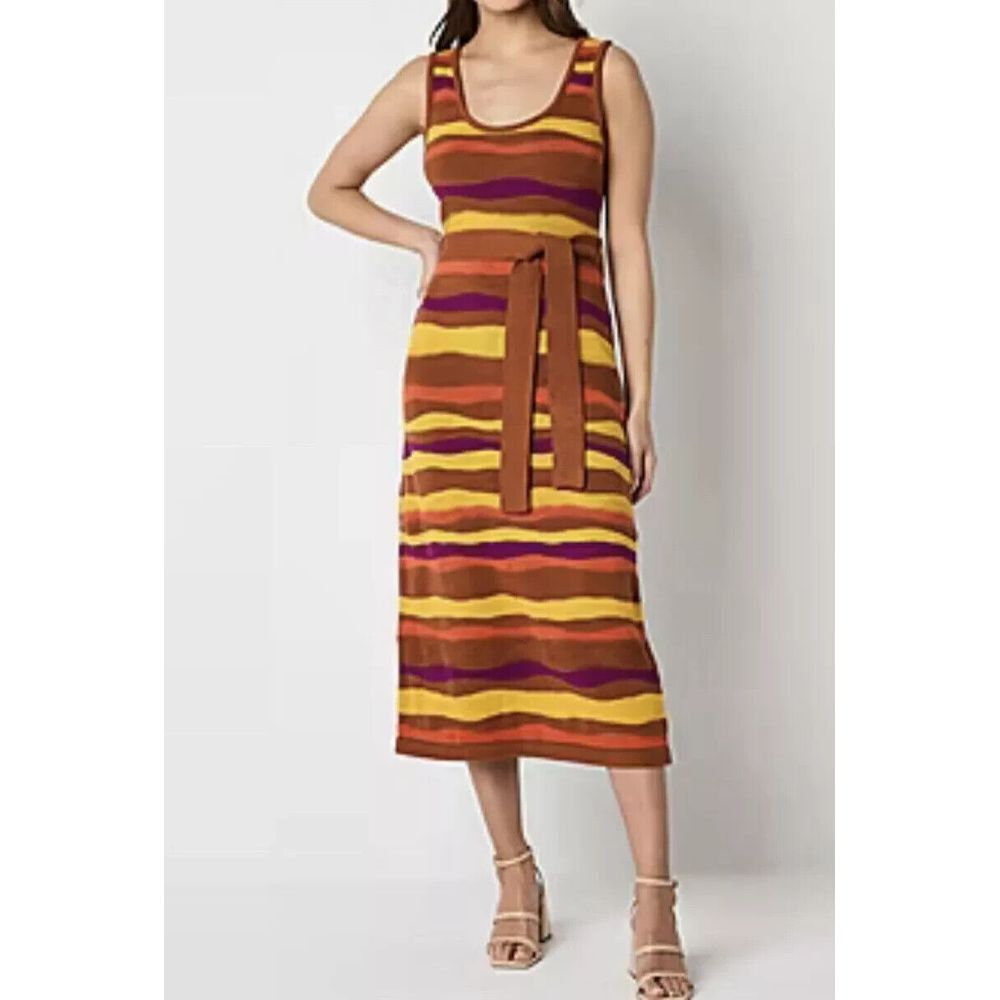 Worthington Women's Sleeveless Midi Sweater Dress Scoop‎ Neck NWT XXL